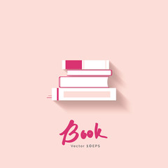 Fototapeta premium Stack of book vector icon