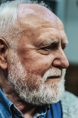 Portrait of an old senior man