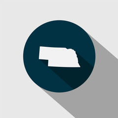 Map of the U.S. state Nebraska