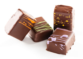 Fine chocolate candies praline