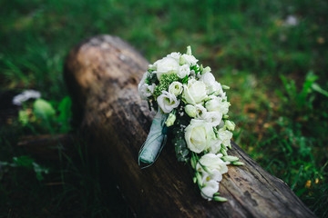 wedding bouquet with white flowers