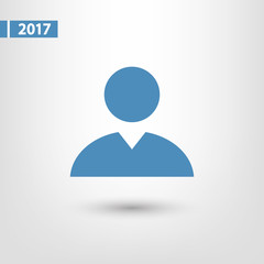 Business man icon, vector illustration. Flat design style