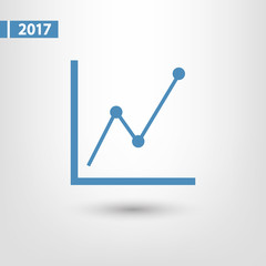 Infographic, chart  icon, vector illustration. Flat design style