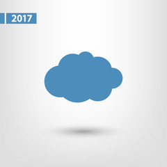  cloud icon, vector illustration. Flat design style
