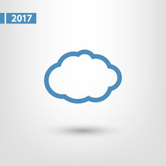  cloud icon, vector illustration. Flat design style
