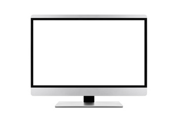 TV flat screen lcd, Modern video panel white screen mock-up clip