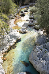Soca River in the Triglev National Park, Slovenia