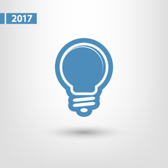 Light bulb  icon, vector illustration. Flat design style