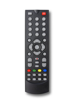 Remote control isolated on white with clipping path