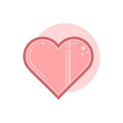Line icon of heart