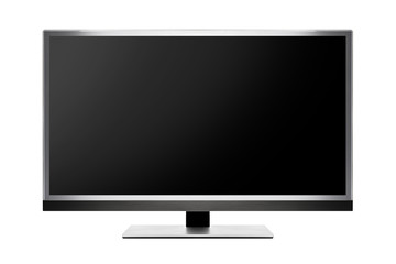 TV flat screen lcd, Modern video panel white screen mock-up clip