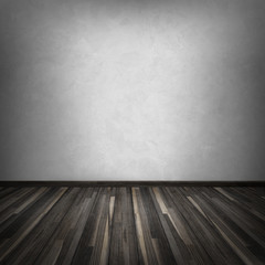 Empty wood floor with cement dark