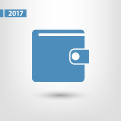 wallet icon, vector illustration. Flat design style