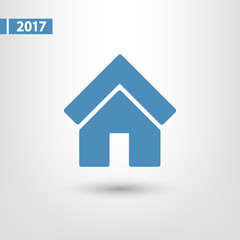 Fototapeta premium house icon, vector illustration. Flat design style