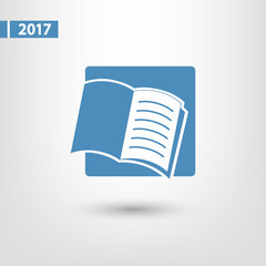 open book icon, vector illustration. Flat design style