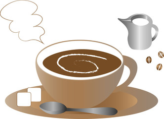 ホットコーヒー（ミルク&シュガー）