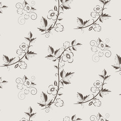  retro floral pattern with flowers