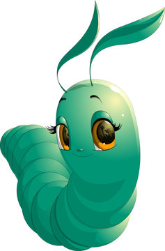 Cute caterpillar cartoon