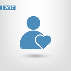 Business man icon, vector illustration. Flat design style