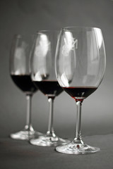 Glasses of red wine