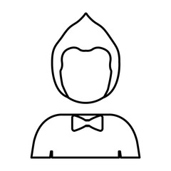 silhouette half body man with hairstyle vector illustration