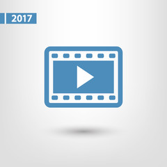 video icon, vector illustration. Flat design style