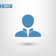 Business man icon, vector illustration. Flat design style 
