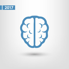 brain icon, vector illustration. Flat design style