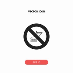 no food  no drink vector icon