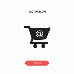 shopping cart vector icon