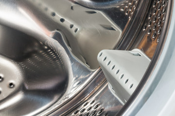 detail of drum washing machine close-up