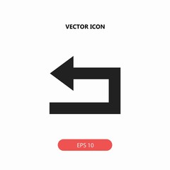 arrow back vector icon