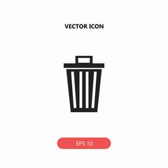 trash bin vector icon