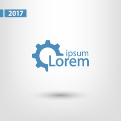 gears icon, vector illustration. Flat design style 