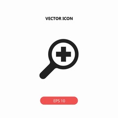 zoom in vector icon