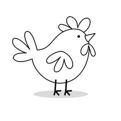 Doodle cute chicken design