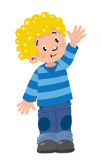 Funny little boy