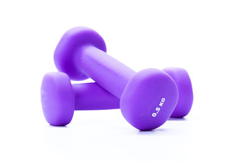 Obraz premium Dumbbells isolated on white