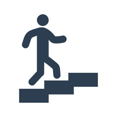 man on stairs icon
