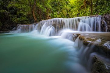 Fototapeta na wymiar Landscape of Huai Mae Kamin waterfall