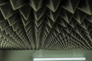 dark grey triangular texture acoustic foam rubber