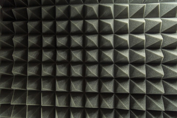 Obraz premium dark grey triangular texture acoustic foam rubber