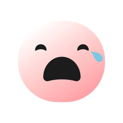 Pink Crying Loud Smiley Face