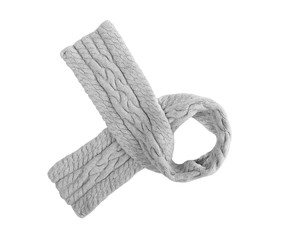 Grey scarf on a white background.