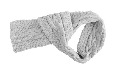 Grey scarf on a white background.