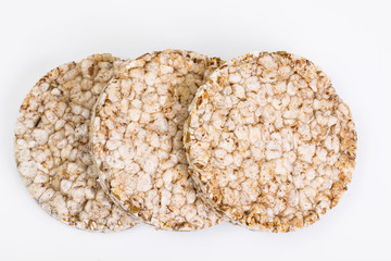 Dietary food: bread from whole grains, and yogurt