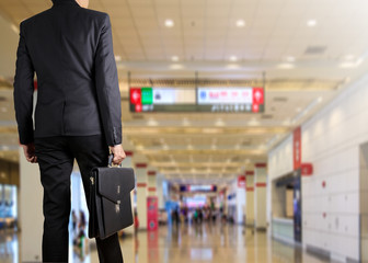 Businessman holding a briefcase