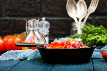 vegetables with sauce