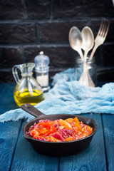 vegetables with sauce