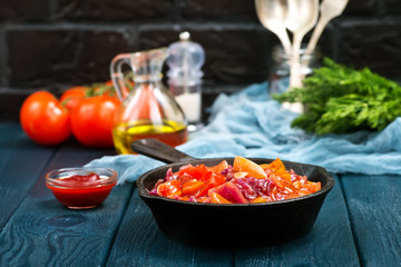vegetables with sauce